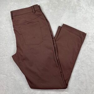 Myles Apparel Tour Pant Mens 36x32 Brown Technical 5-Pocket Performance Trousers